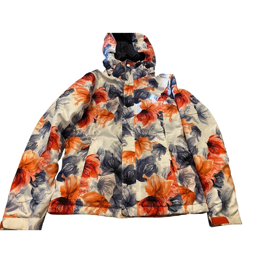 The North Face Ski Jacket Womens XS Floral Insulated Waterproof Snowboard Flaw
